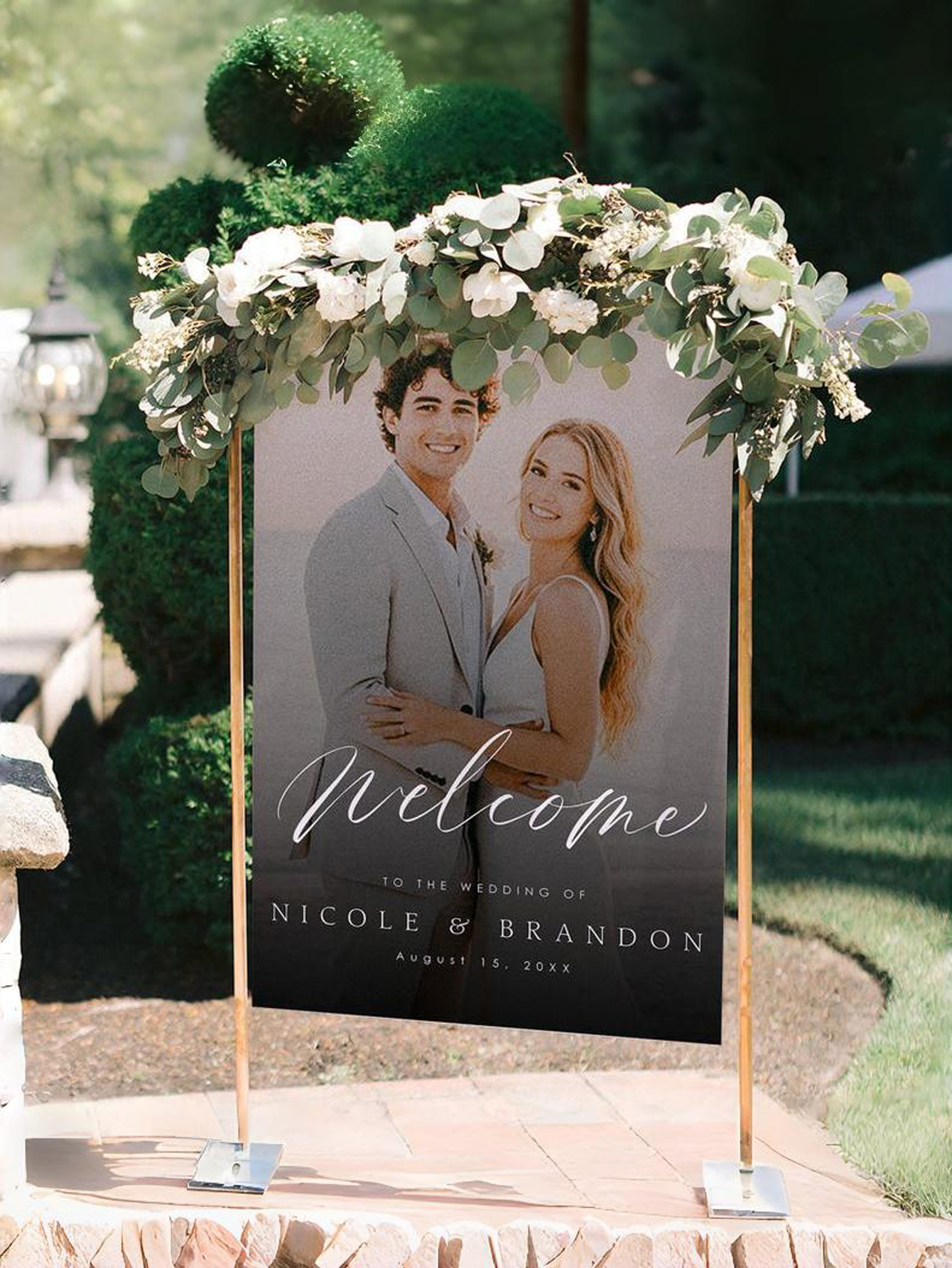 Custom PVC Wedding Welcome Sign with Photo
